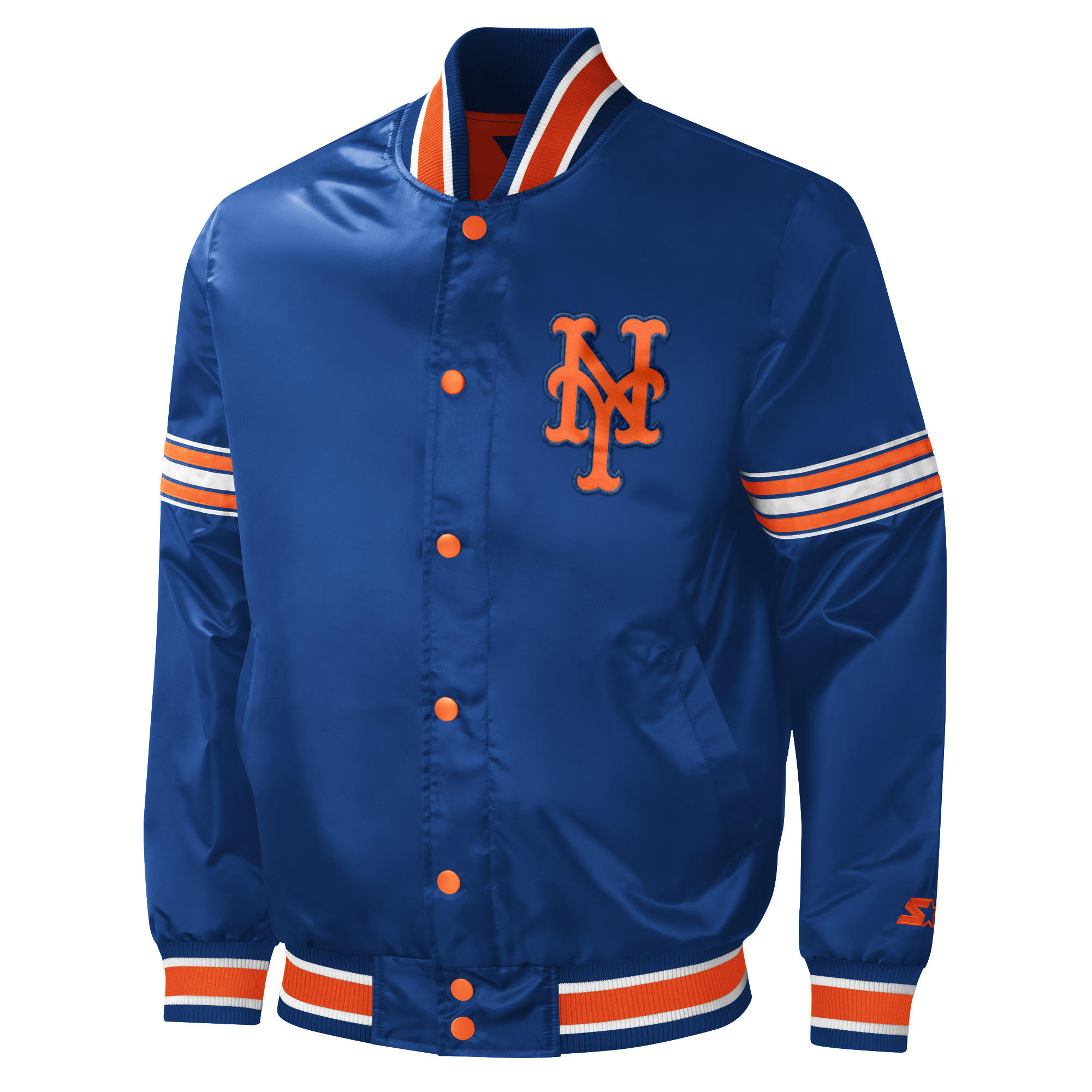 New York Mets Starter Midfield Satin Jacket - Mickey's Place
