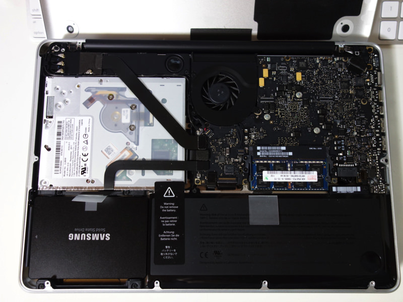 MacBook Pro 13-inch, Late 2011のHDDをSSDに換装しました · www