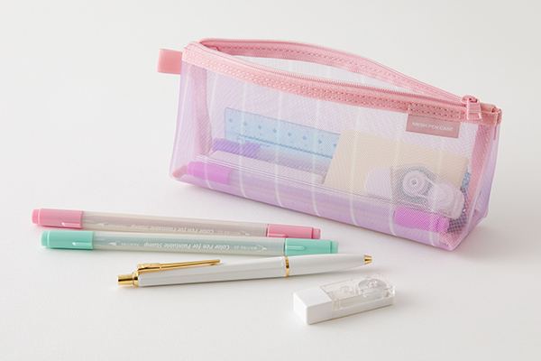 ペンケース（ペンポーチ・筆入れ）｜メッシュペンケース マチ付