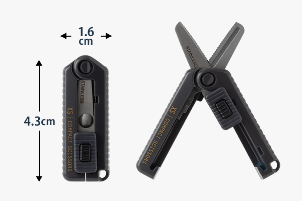 ハサミ・カッター｜XS コンパクトハサミ ギザ刃 黒(35647006)｜ミドリ