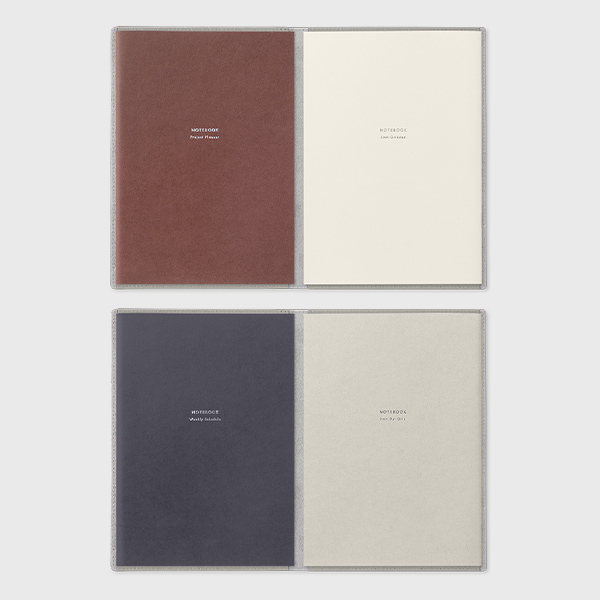ストア限定】ノートカバー2冊用＜A5＞本革 ブルーグレー(91804002
