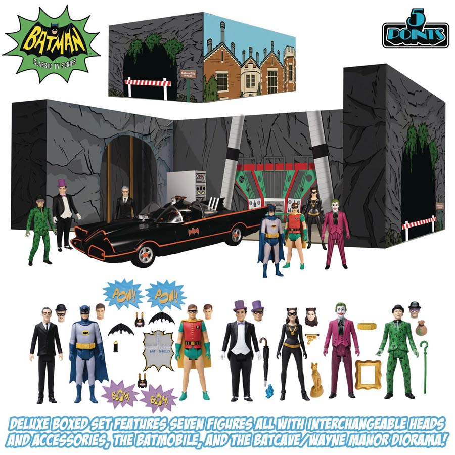 Mezco 5 Points Action Figure Deluxe Box Set - Batman 1966