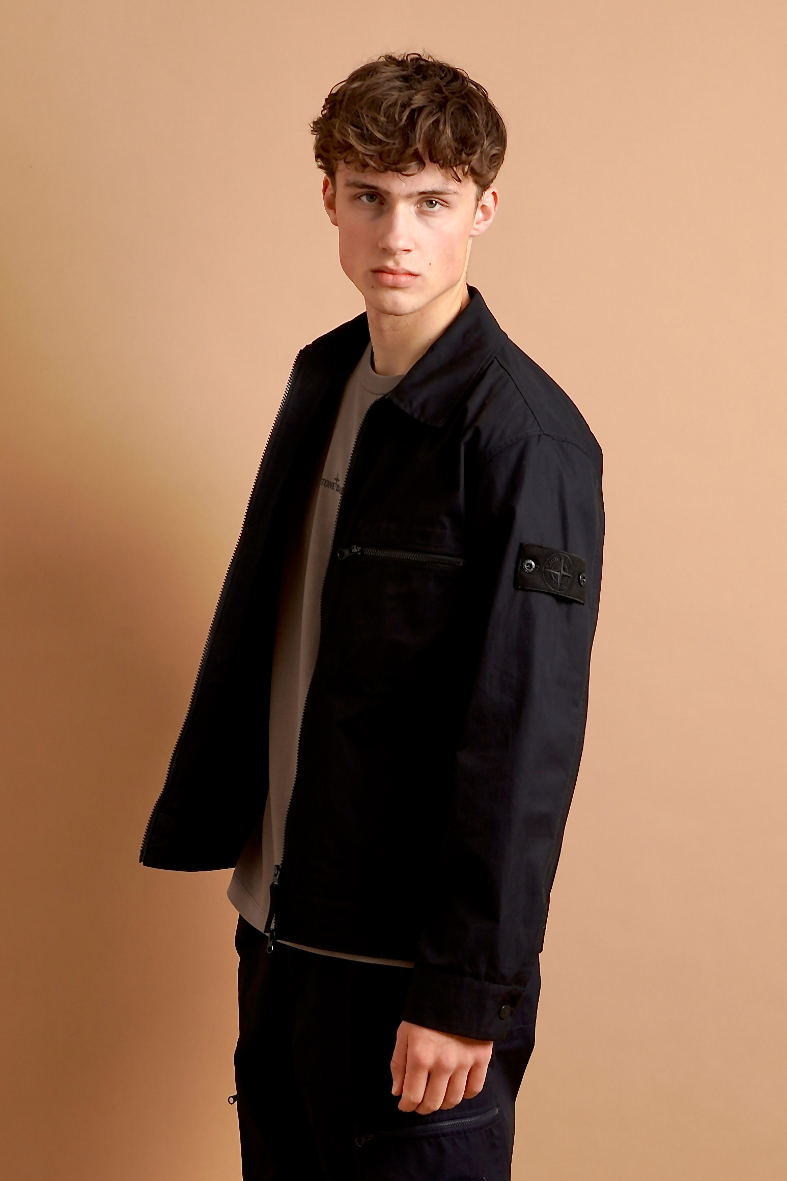 STONE ISLAND Ghost Piece O-Ventile Zip Overshirt | XL