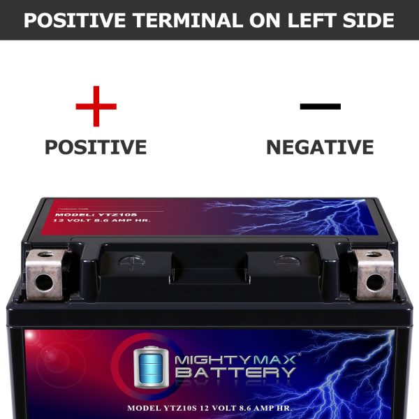 YTZ10S 12V 8.6AH Replacement Battery Compatible with Kawasaki