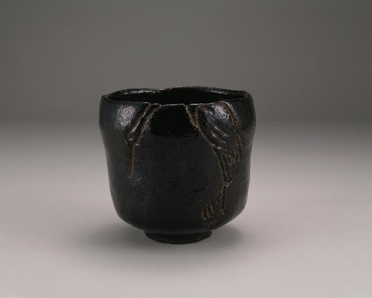 乾山立鶴図黒茶碗 - MIHO MUSEUM