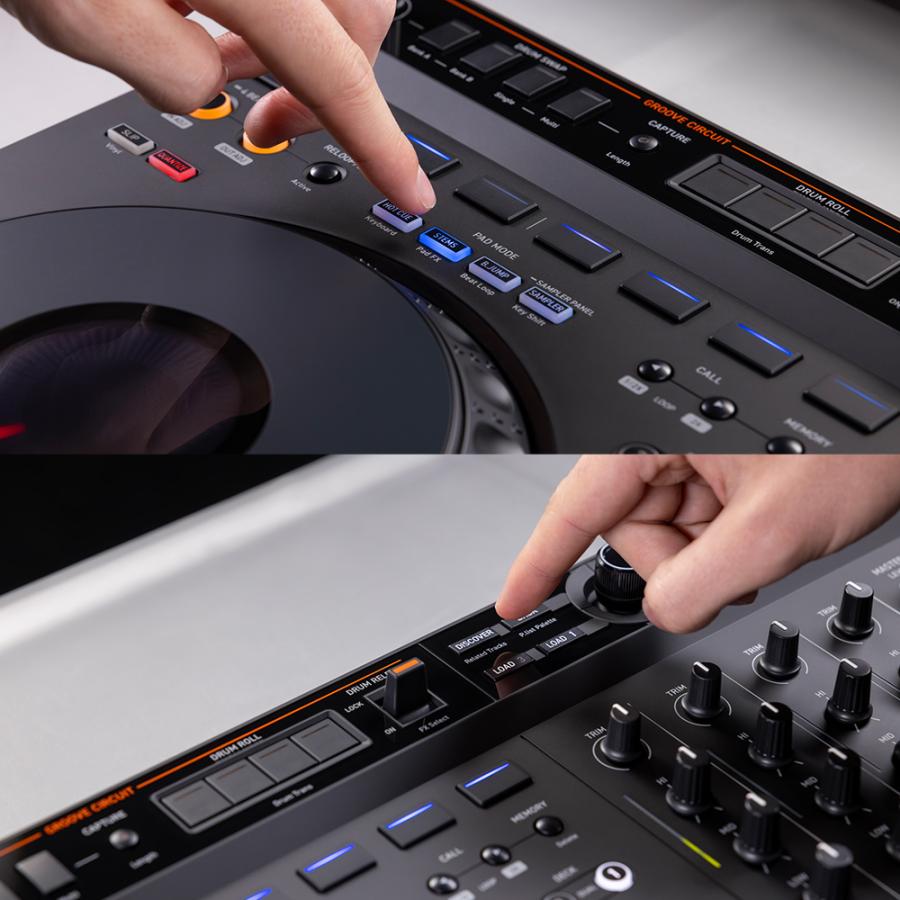 AlphaTheta DJコントローラー DDJ-GRV6 + ヘッドホン HDJ-CUE1 +