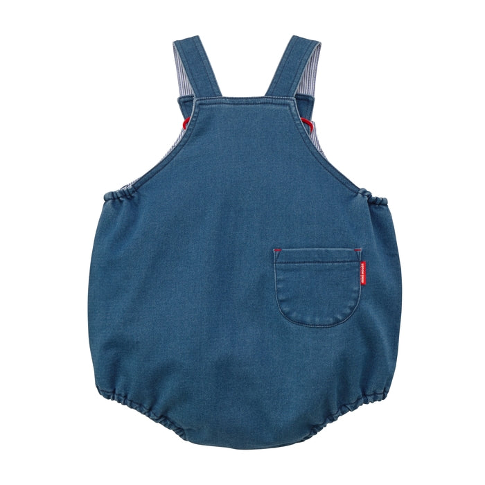 WEB限定】ストレッチニットデニムロンパース【WebLimited