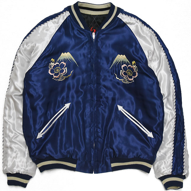 東洋スカジャン「RED TIGER×JAPAN MAP」サテンキルトスカ・NO-261