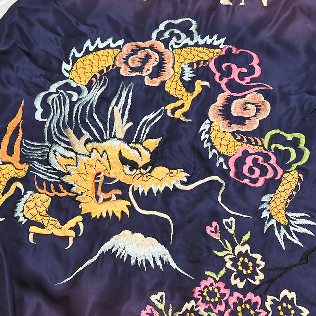 東洋スカジャン「EAGLE×DRAGON」サテンスカ・エージングモデル NO-948