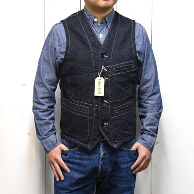 SUGAR CANE(シュガーケーン)11oz BLUE DENIM WORK VEST（ブルーデニム