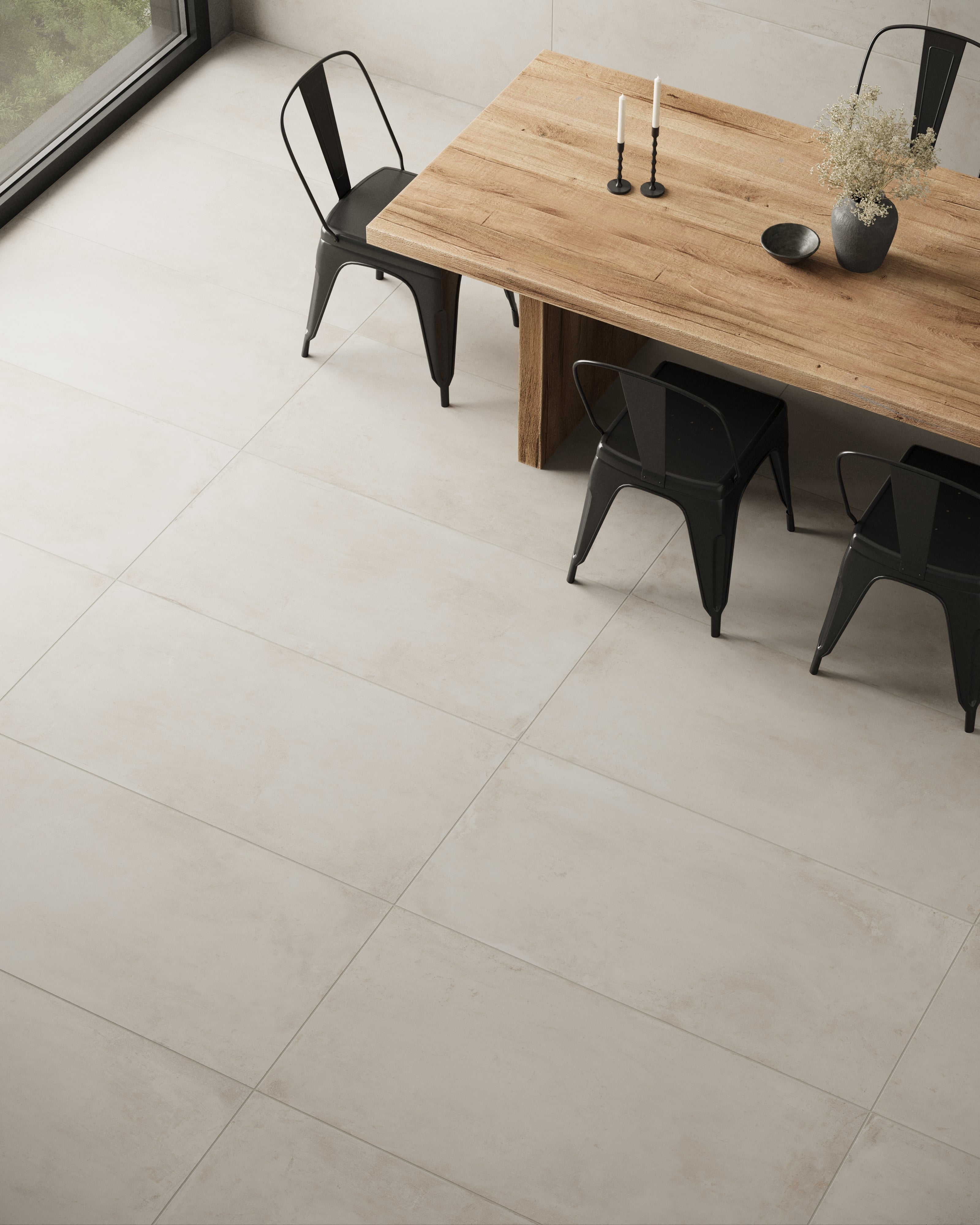 One 24x48 Matte Porcelain Tile in Chalk – MILE®stone
