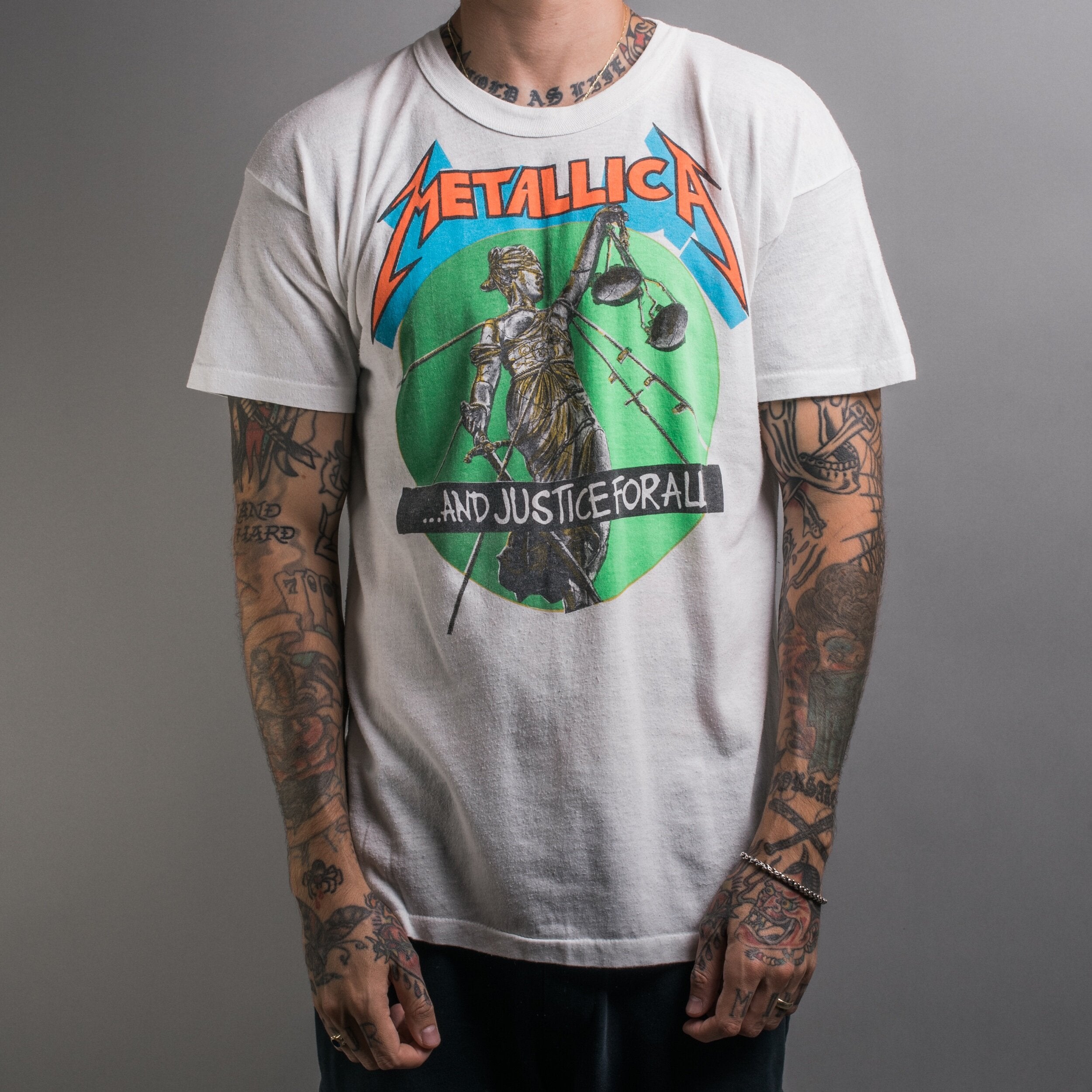 Vintage 80's Metallica And Justice For All T-Shirt – Mills Vintage USA