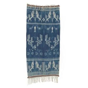 ポイント10倍】【送料無料】インドネシア スンバ島イカット 小 藍