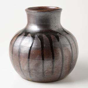丹波立杭焼 俊彦窯 流釉花瓶 ｜ みんげい おくむら （日本と世界の民芸）