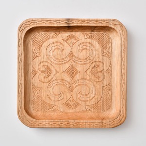 アイヌ イタ 正角盆 八寸 ｜ みんげい おくむら （日本と世界の民芸）