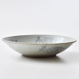 中国 徳化 印判魚文9.5寸皿 ｜ みんげい おくむら （日本と世界の民芸）