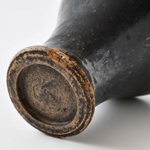 中国 磁州窯 黒釉 花瓶 ｜ みんげい おくむら （日本と世界の民芸）