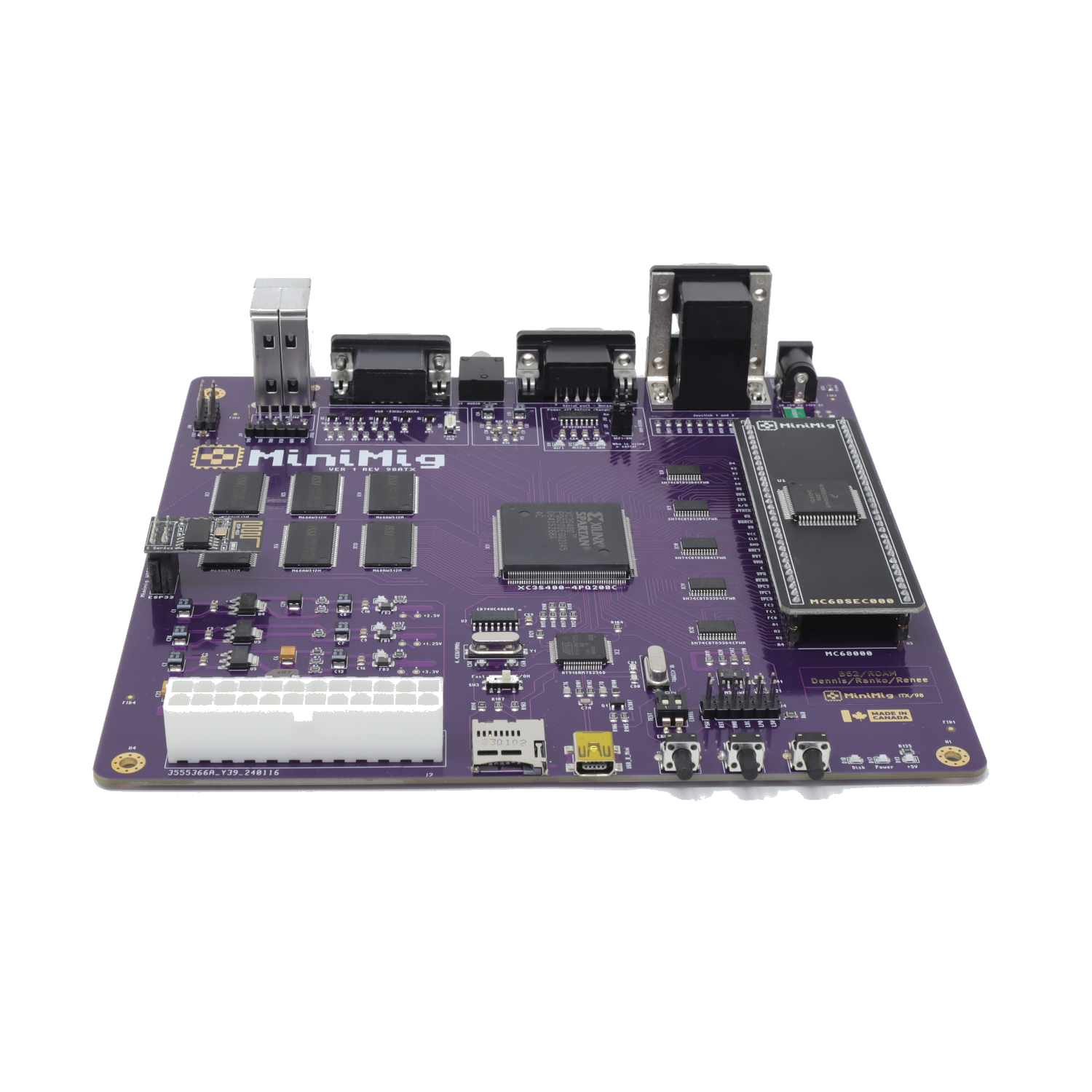 Minimig v1.98itx 6MB (Purple ENIG), CPU MC68SEC000 – MiniMig