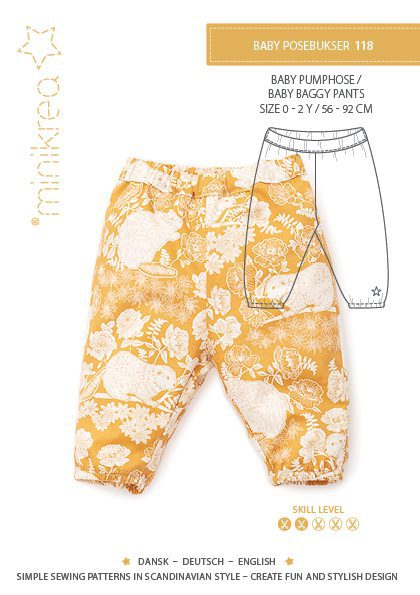 118 Baby Baggy Pants - Paper Pattern - Minikrea