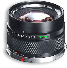 Zuiko wideangle lenses at 35mm focal length