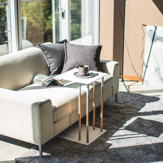 差し込みサイドテーブル ホワイト(FU27049)｜インテリア・家具の通販