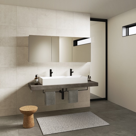 スミス W1500 くもり止め付（三面鏡）(KT15101)｜洗面所・水回りの通販