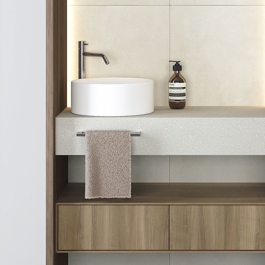 タオルバー フロント ヘアライン W250 D60(ME06711)｜洗面所・水回りの