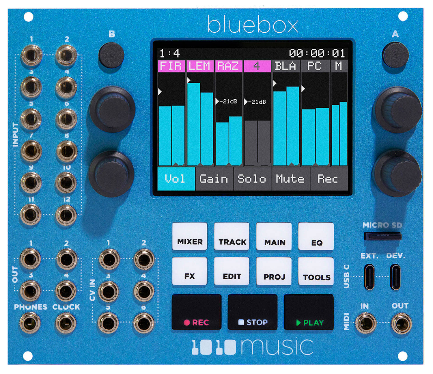 1010MUSIC Bluebox for Eurorack登場！エフェクトとマルチch録音、再生