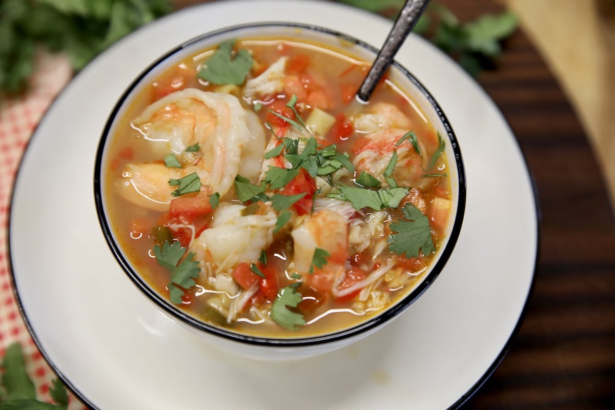 Easy Seafood Soup (with Crab, Clams & Shrimp) - Miss in the Kitchen