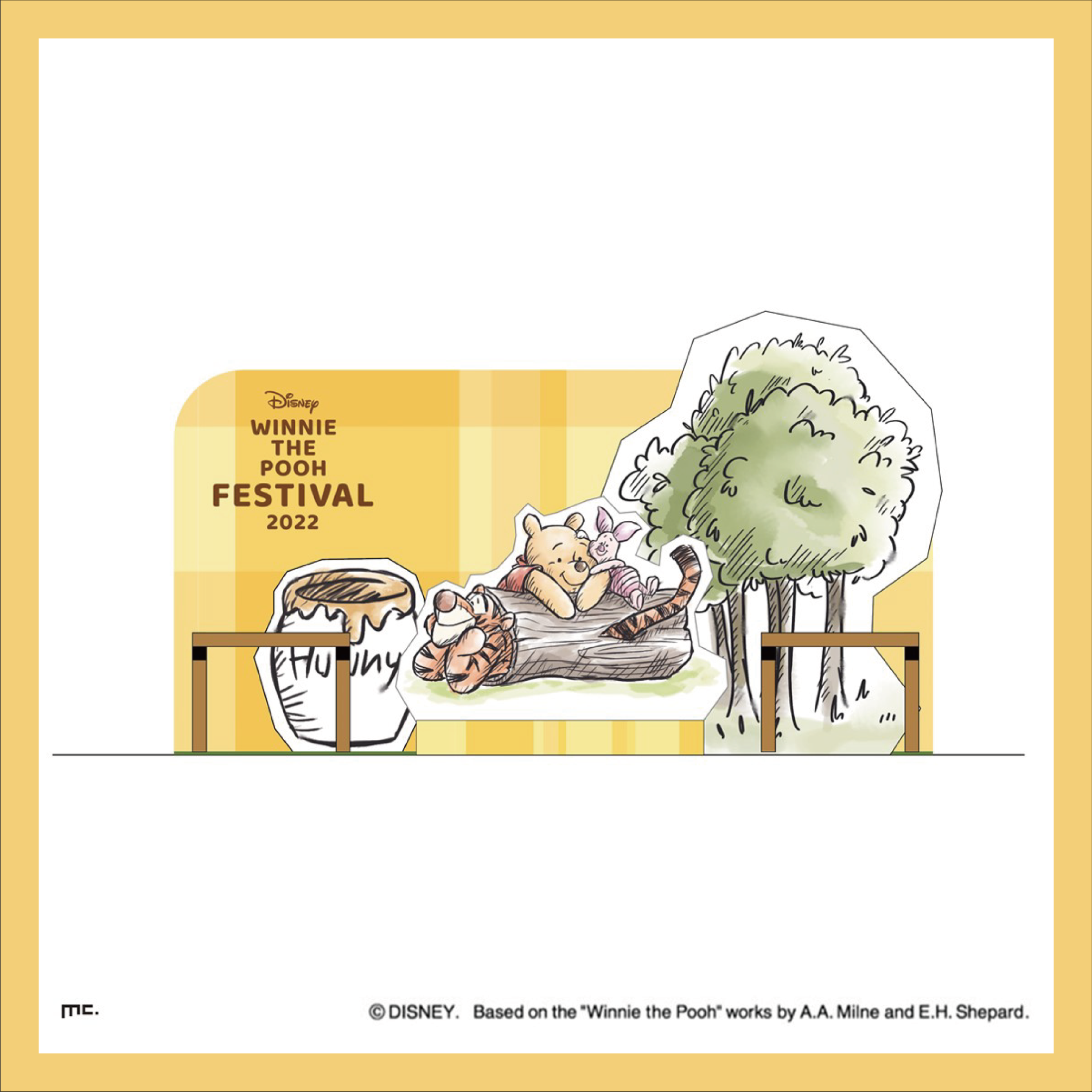 くまのプーさん 2022 プーさん展 三越伊勢丹アクリルアートボード 2025