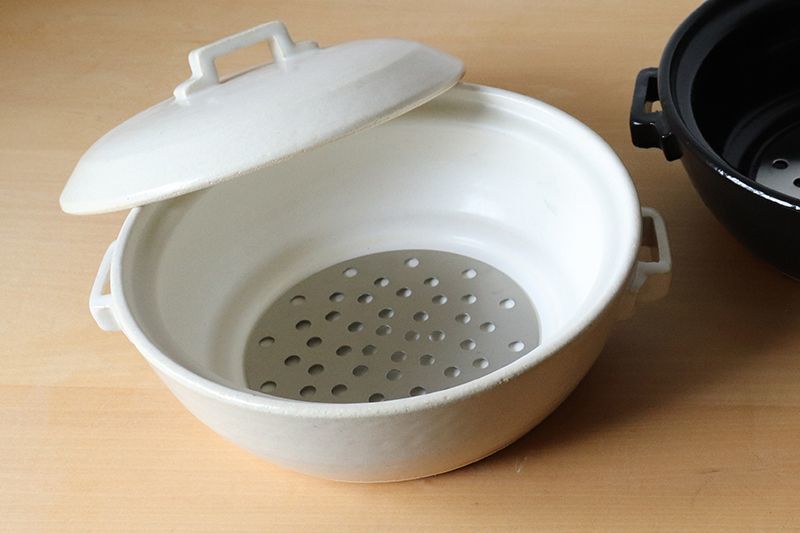 スタイル土鍋IH対応 白 - 三鈴陶器