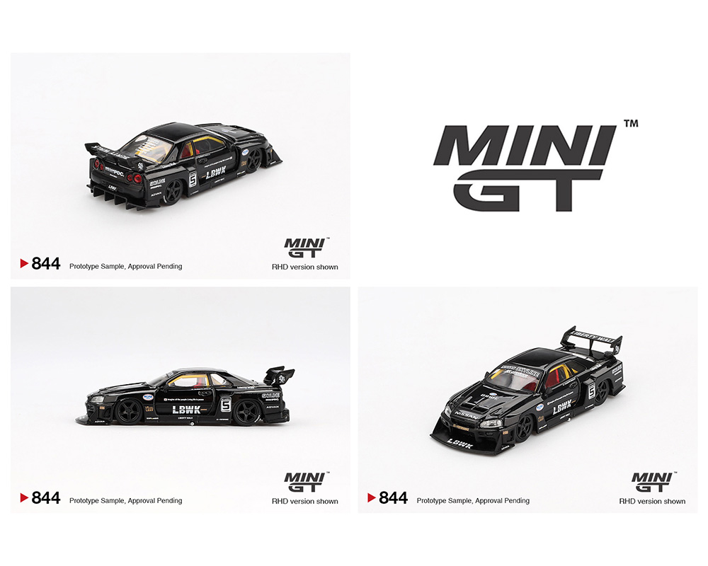 Mini GT 1:64 Nissan LB-ER34 Super Silhouette SKYLINE - Black - M