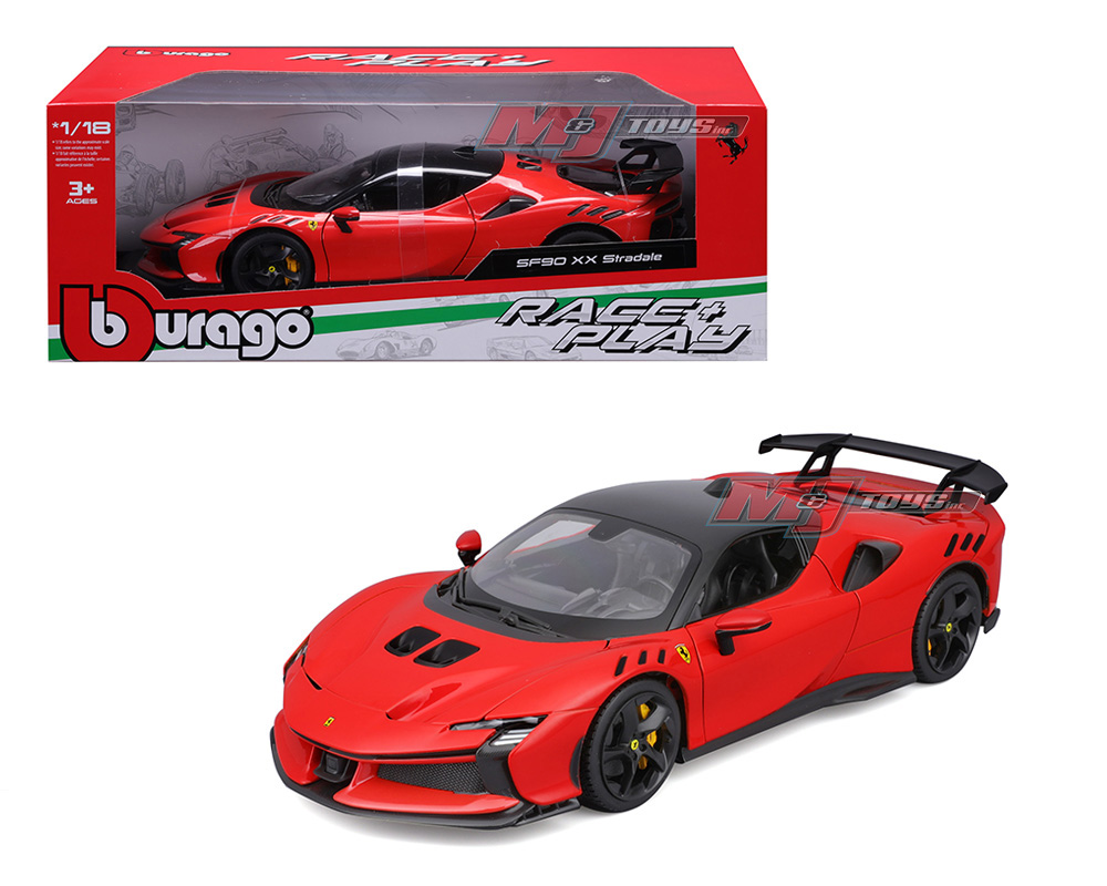 Bburago 1:18 Ferrari SF90 XX Stradale - Red - M & J Toys Inc. Die
