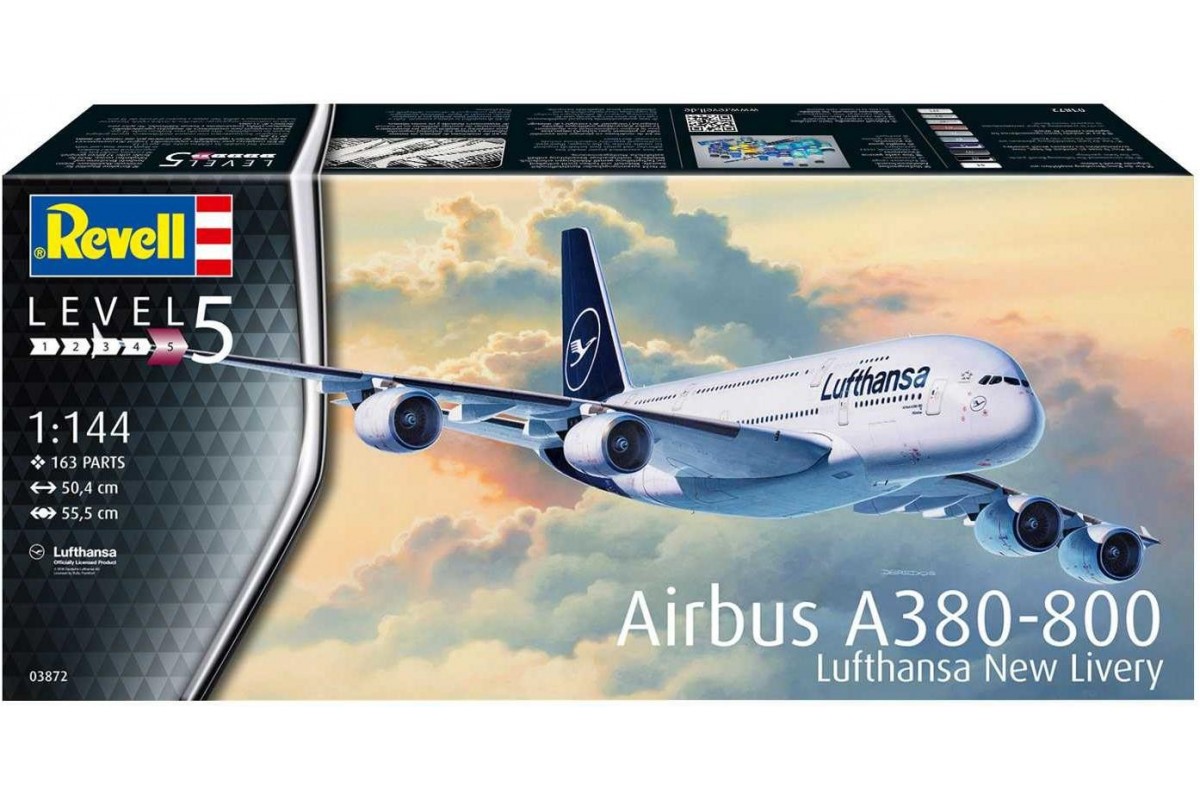 Revell - Airbus A380-800 Lufthansa New Livery (1:144) - 03872 - MJ