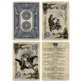 Bicycle Silver Certificate Deck by Gambler's Warehouse : MJM Magic