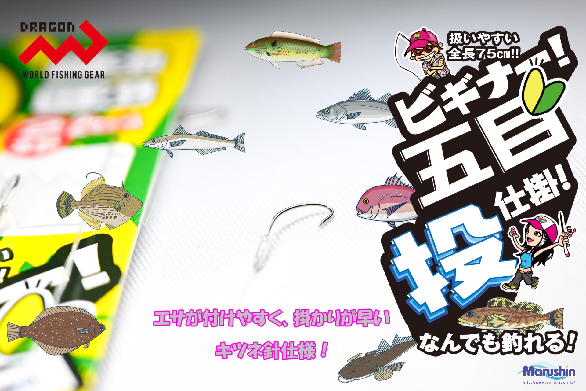 ビギナー!五目投仕掛!2本針/ごもくなげしかけ 全3サイズ | 釣具の