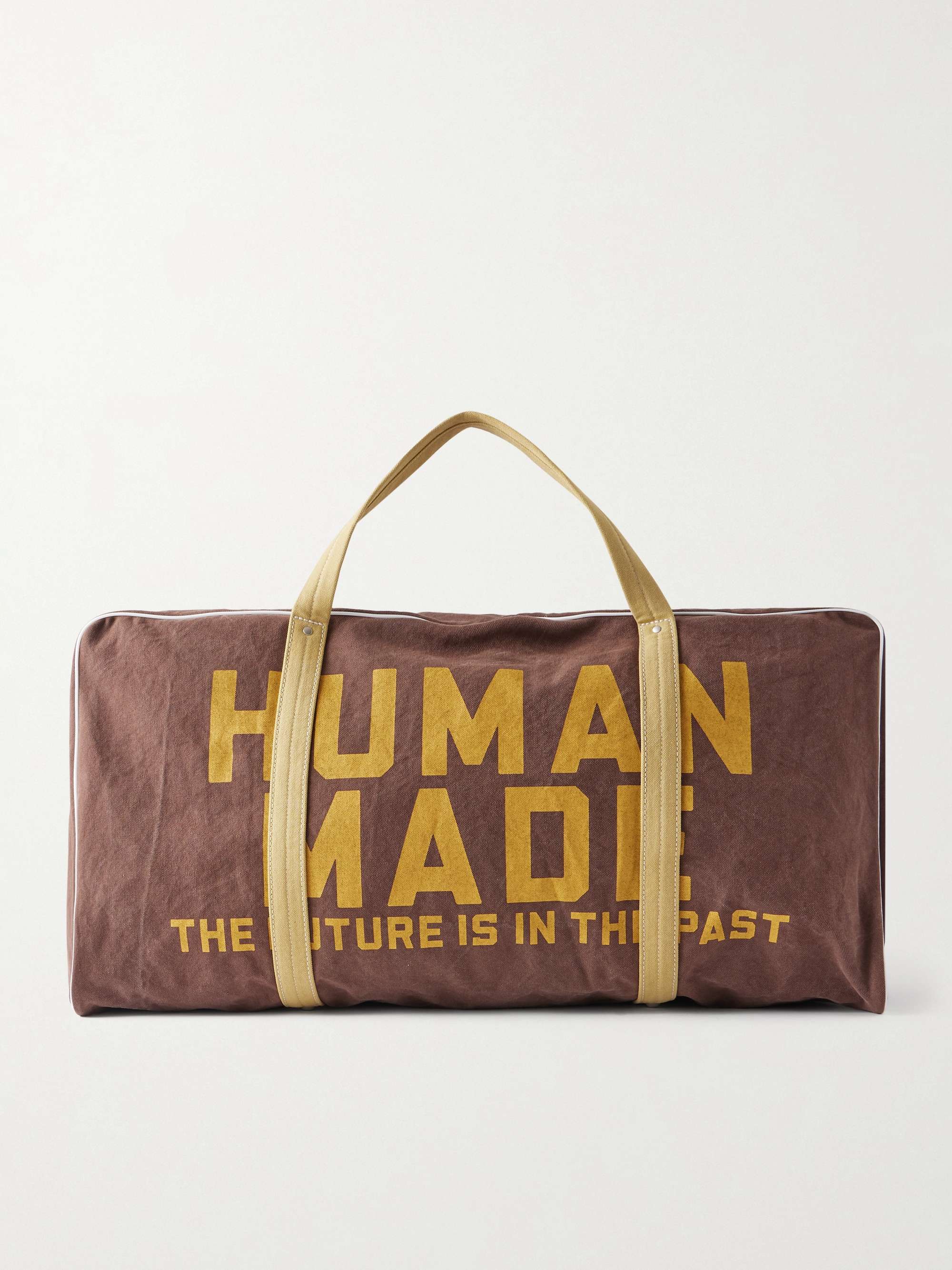 HUMAN MADE Boston Logo-Print Cotton-Canvas Weekend Bag for Men