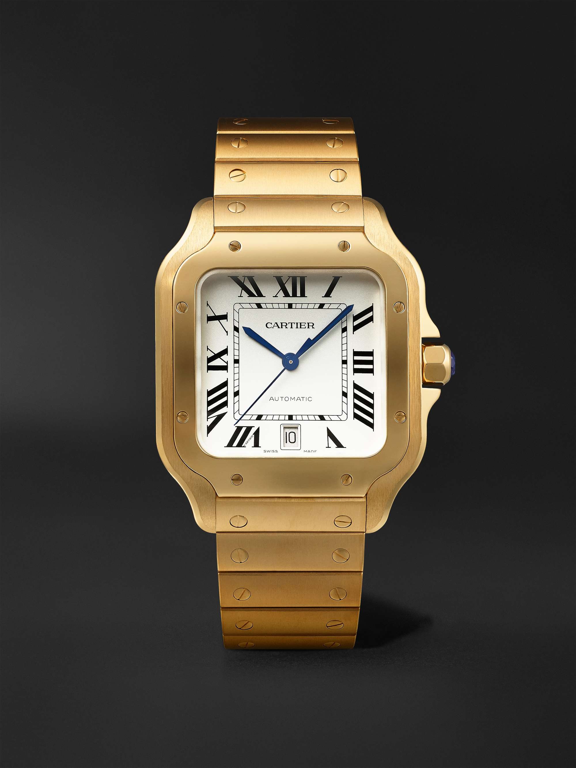 CARTIER Santos-Dumont Extra-Large Hand-Wound 46.6mm 18-Karat Gold