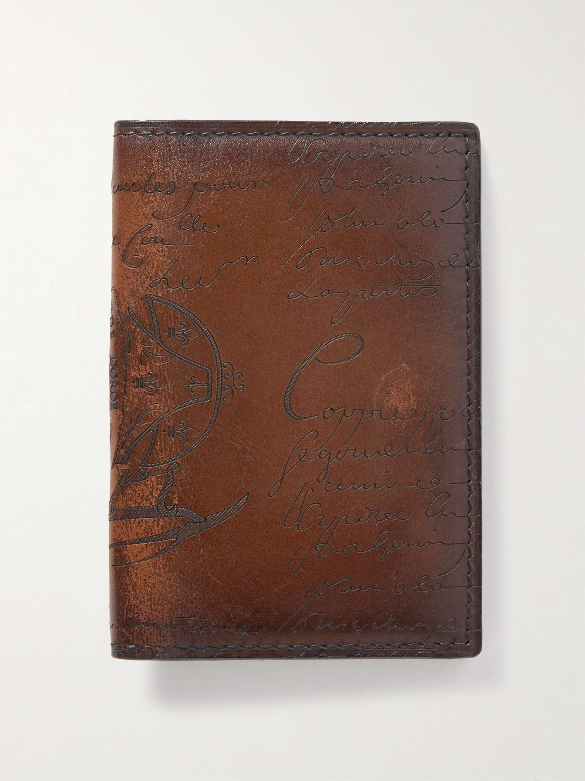BERLUTI Jagua Neo Scritto Venezia Leather Bifold Cardholder for