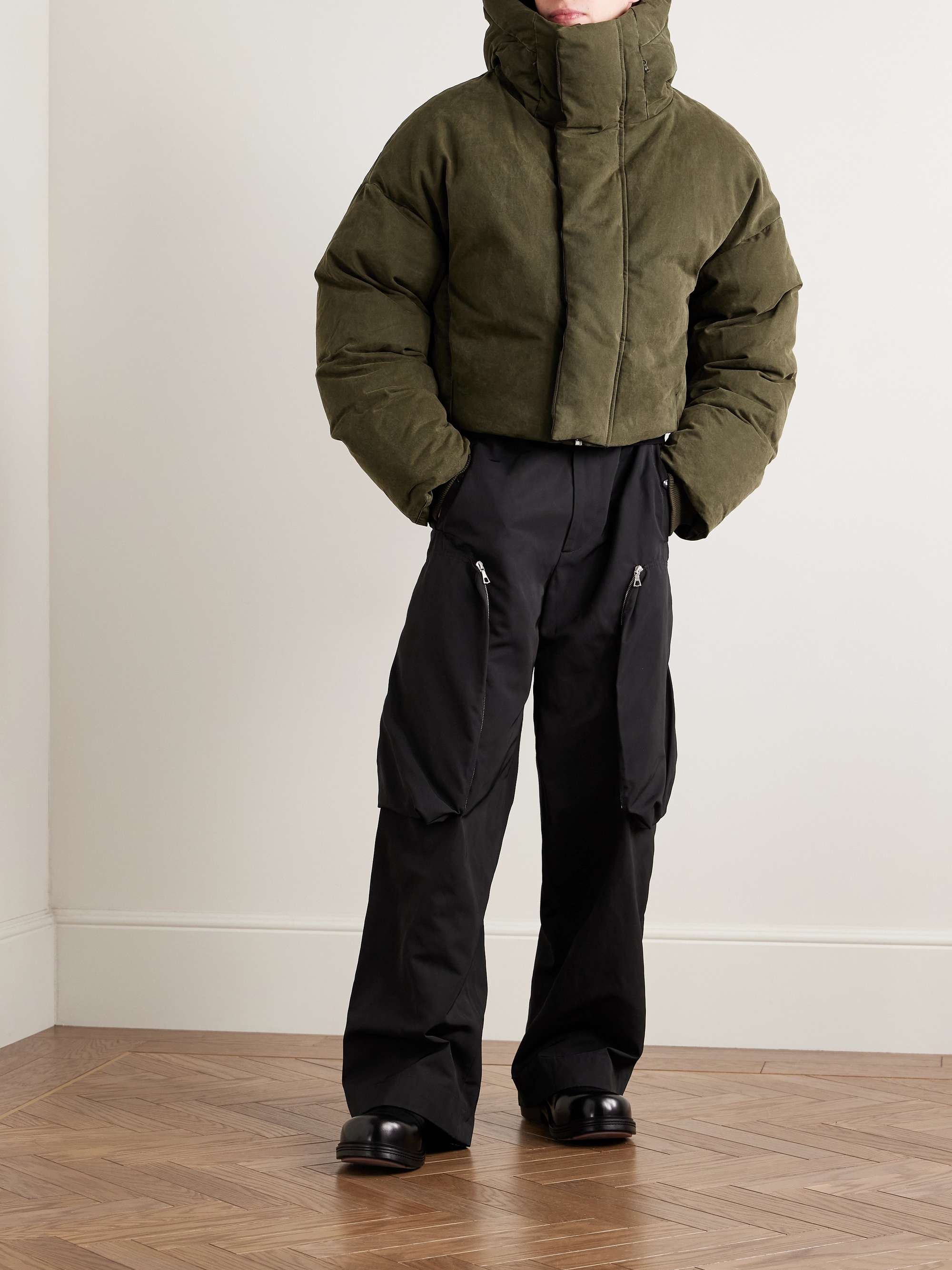 ENTIRE STUDIOS MML Cropped Cotton Hooded Down Jacket for Men | MR