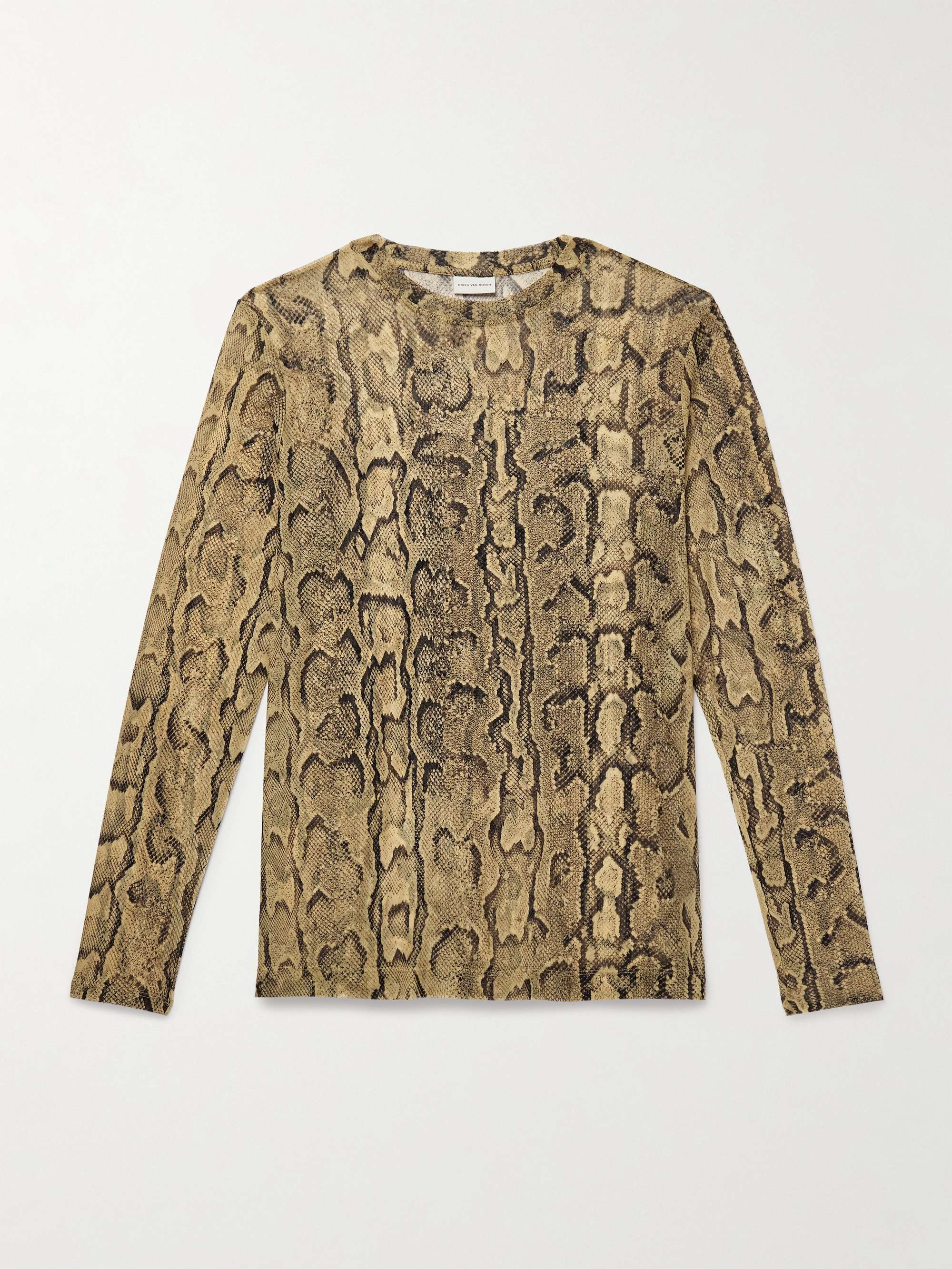 DRIES VAN NOTEN Silk-Satin Half-Placket Shirt for Men | MR PORTER