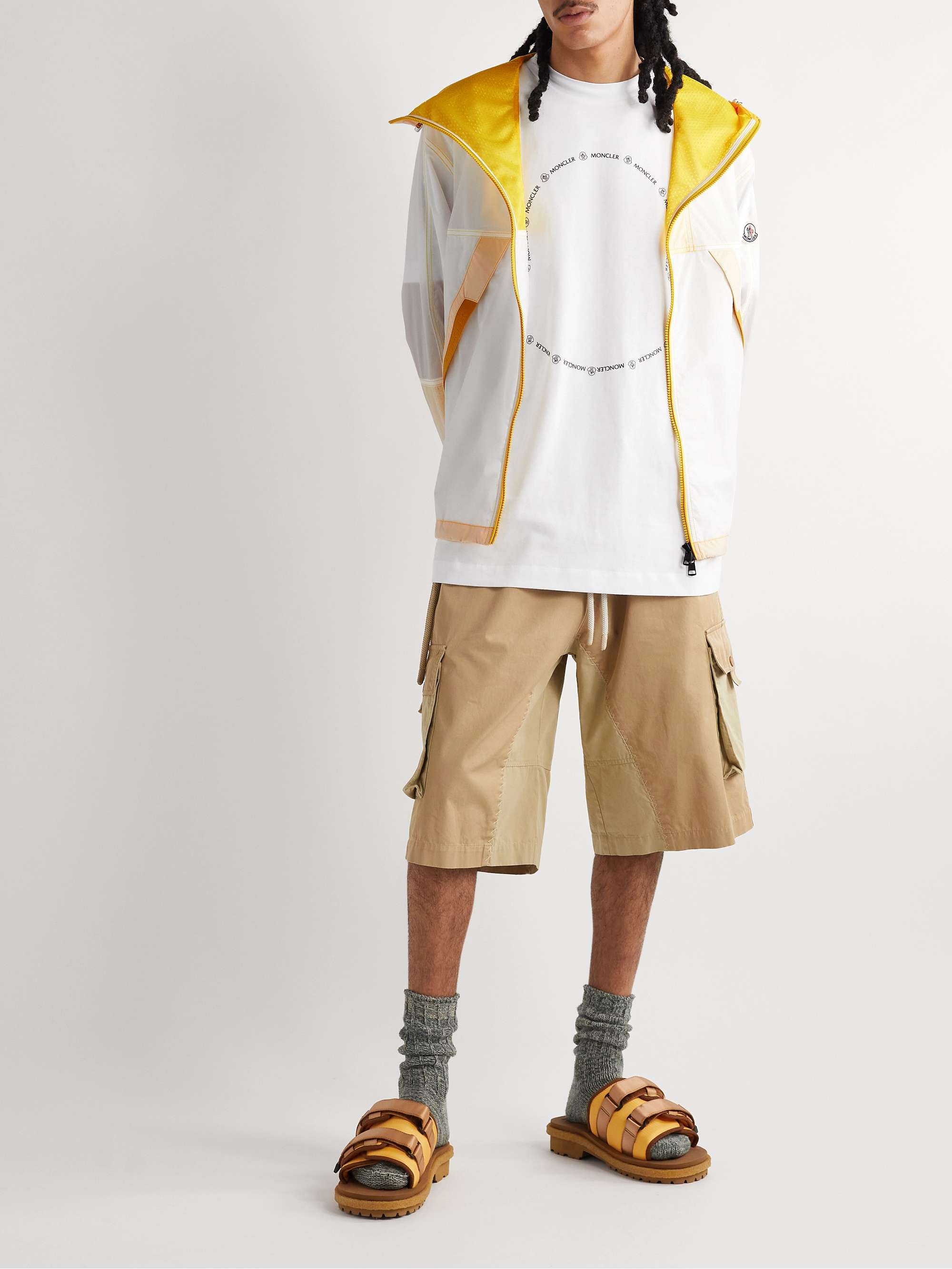 MONCLER Doi Logo-Appliquéd Webbing-Trimmed Nylon Hooded Jacket for