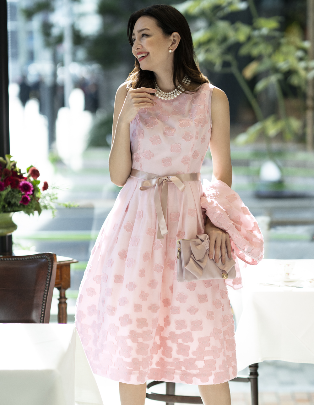 ほぐし柄フラワープリントドレス | msgracy