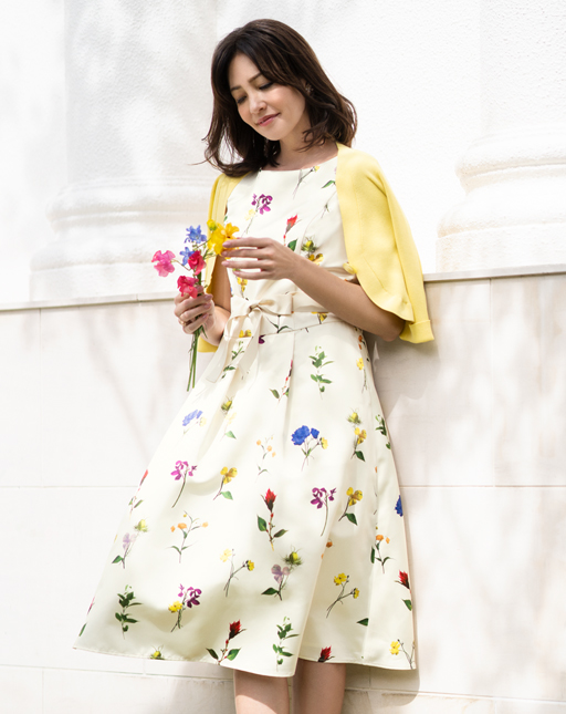 ボーダーリボンプリントワンピース | msgracy