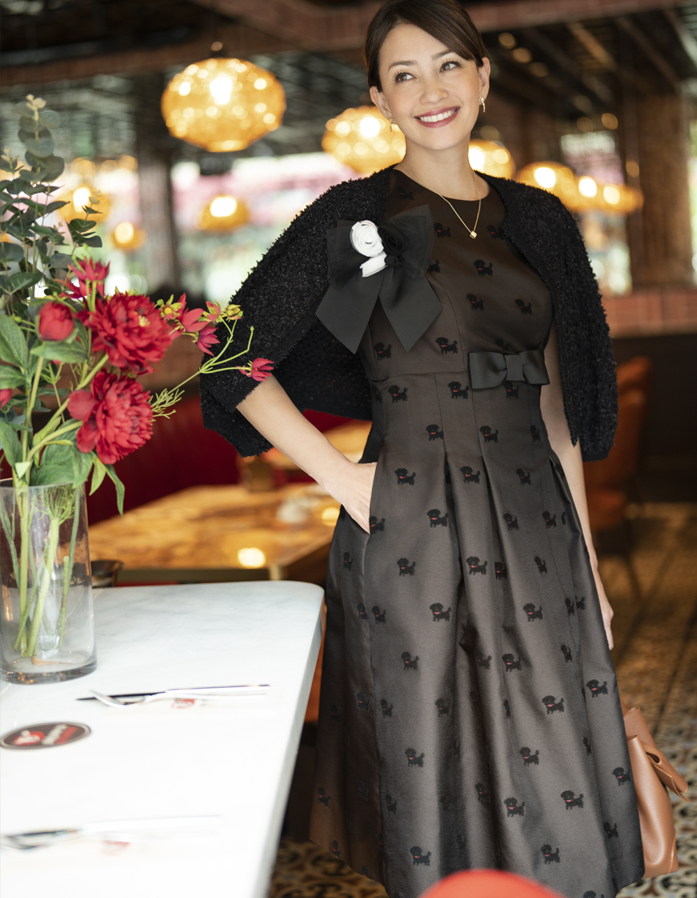 犬モチーフジャガードワンピース | msgracy