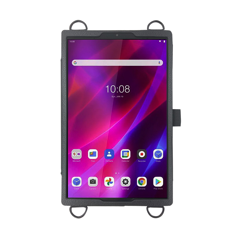 Lenovo Tab K10 合成皮革ケース(フタなし) ブラック｜スマホ