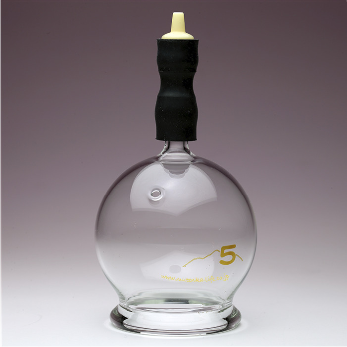 霧島ガラス玉 穴あき完成品 4号｜エステカッピング｜吸灸 【無添加