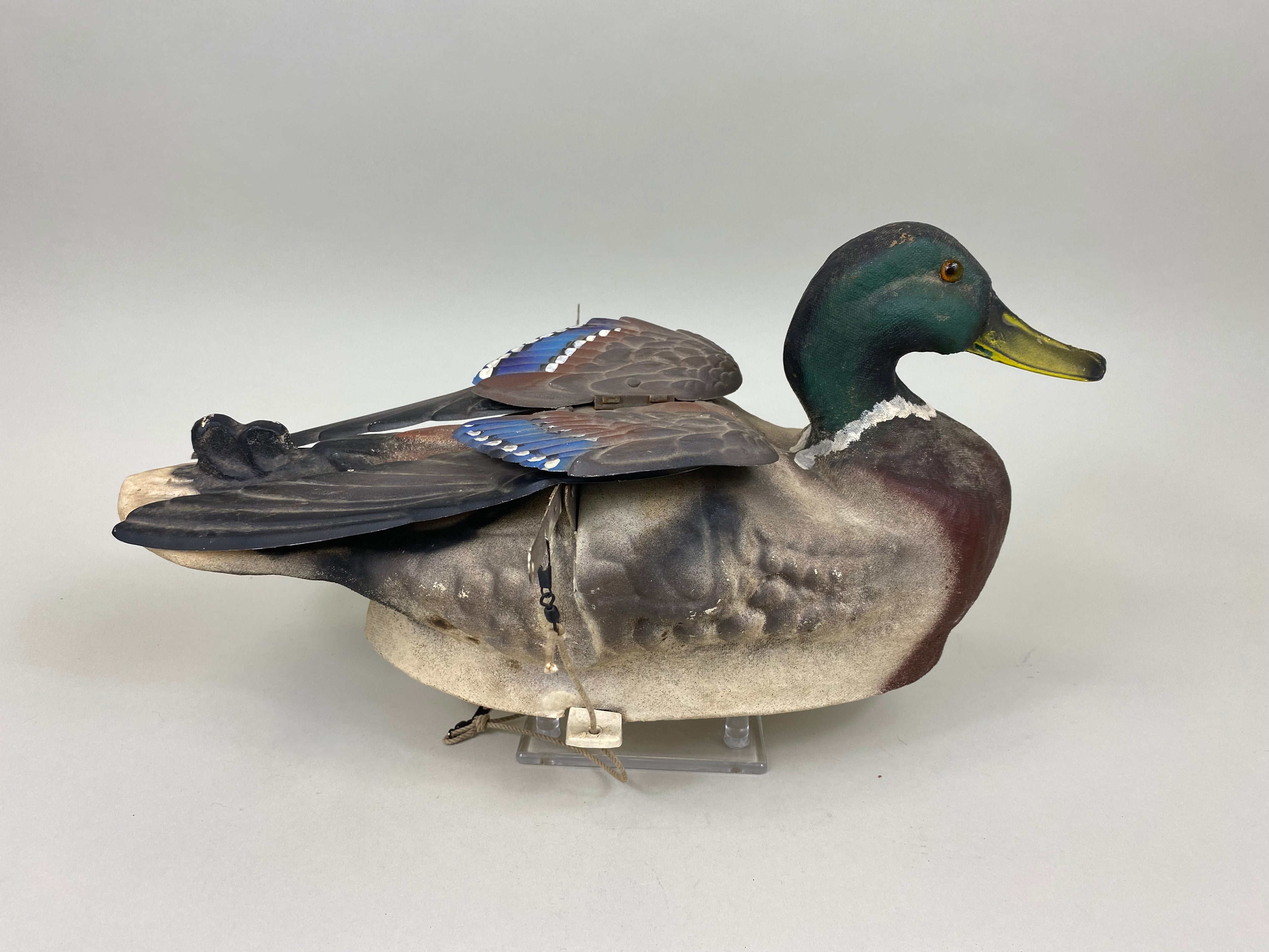Flap-O-Matic Mallard Drake, All Original (#7417) - Muddy Water Decoys
