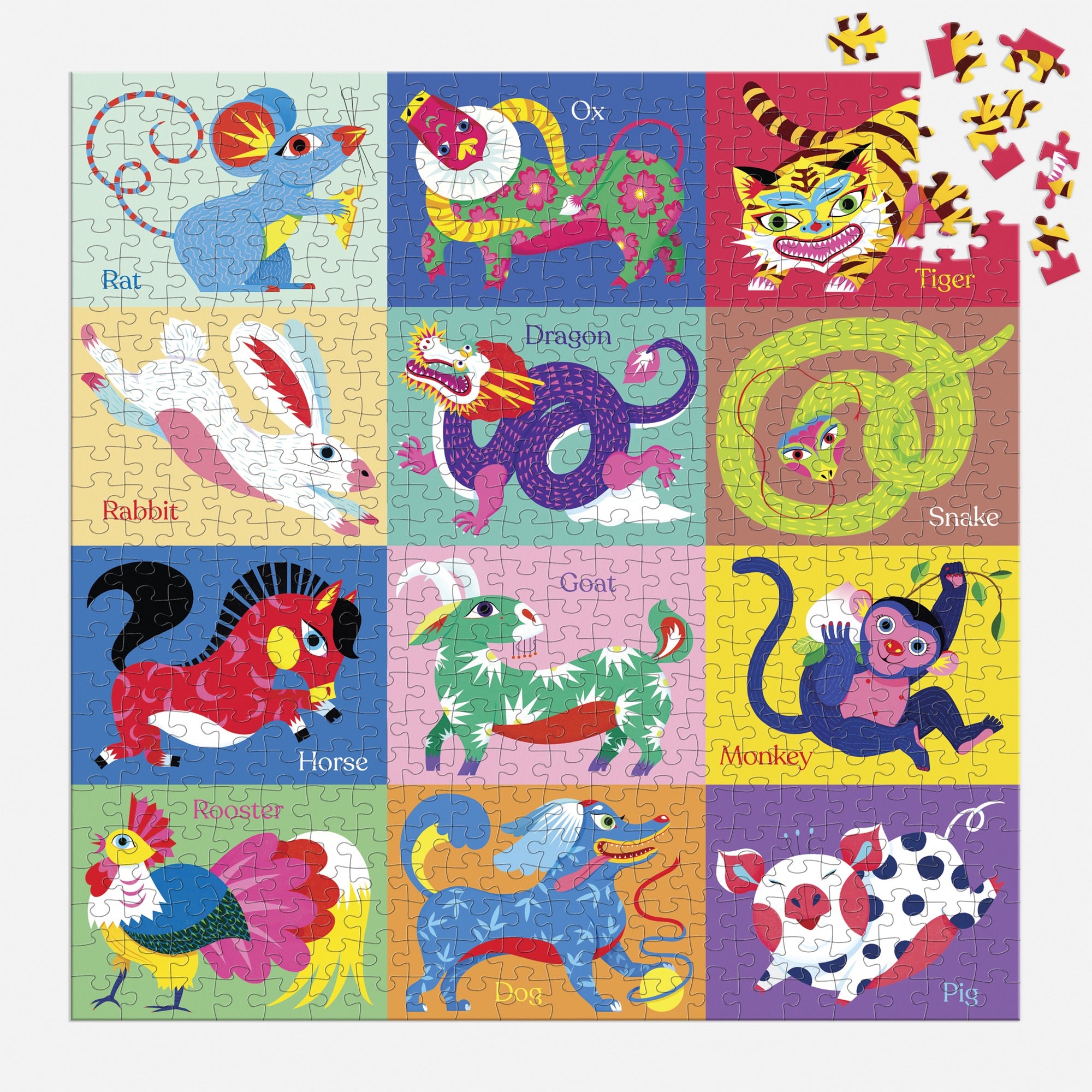 Chinese Zodiac 500 Piece Family Puzzle – Mudpuppy