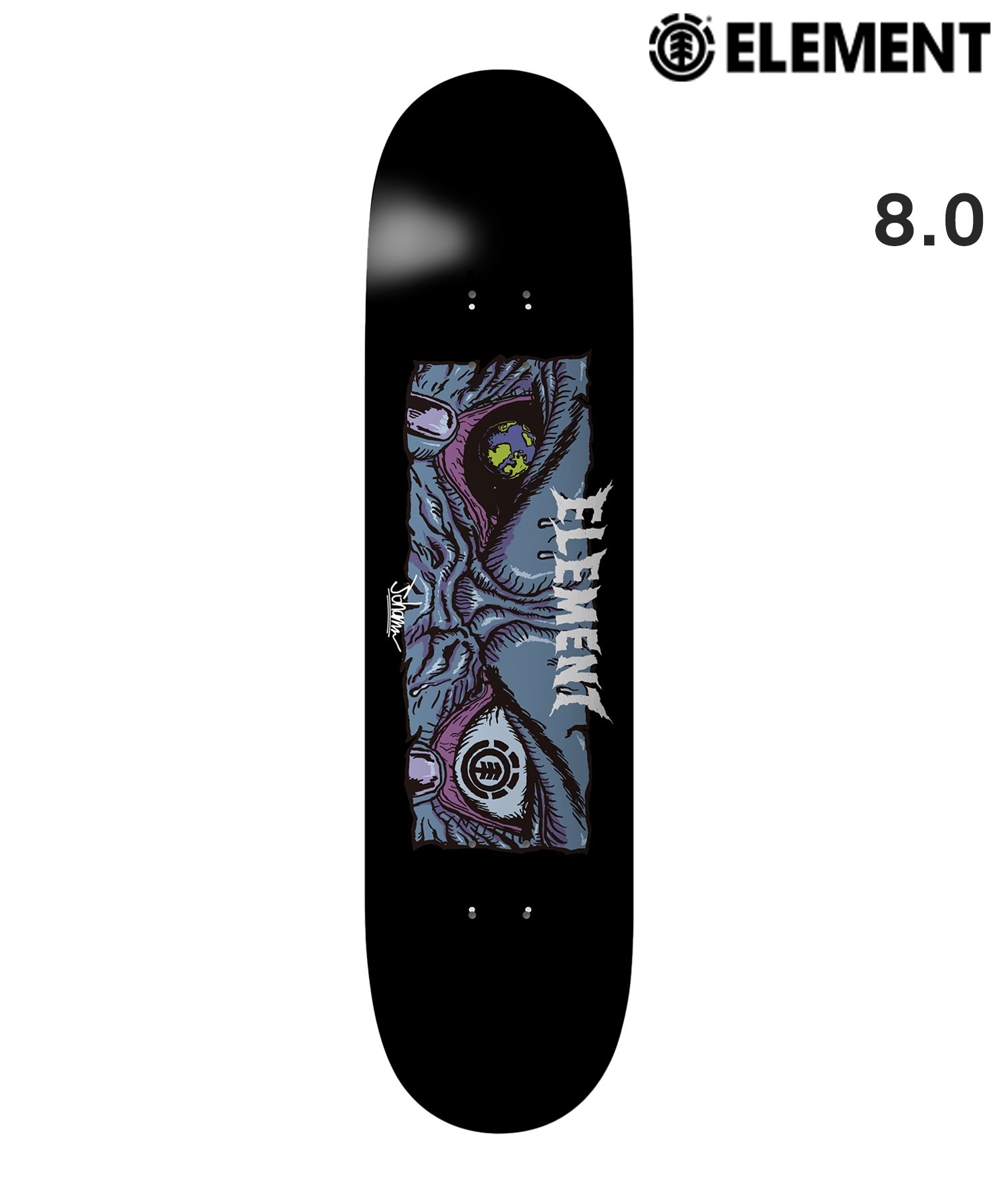 ELEMENT エレメント スケートボード デッキ 8.0inch JOHANN EYES